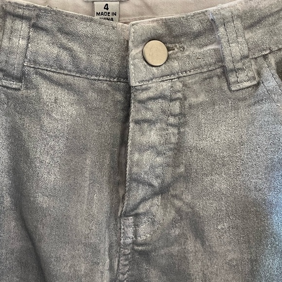 Beautiful women’s Caché metallic coated jeans Size 4 - Picture 1 of 9
